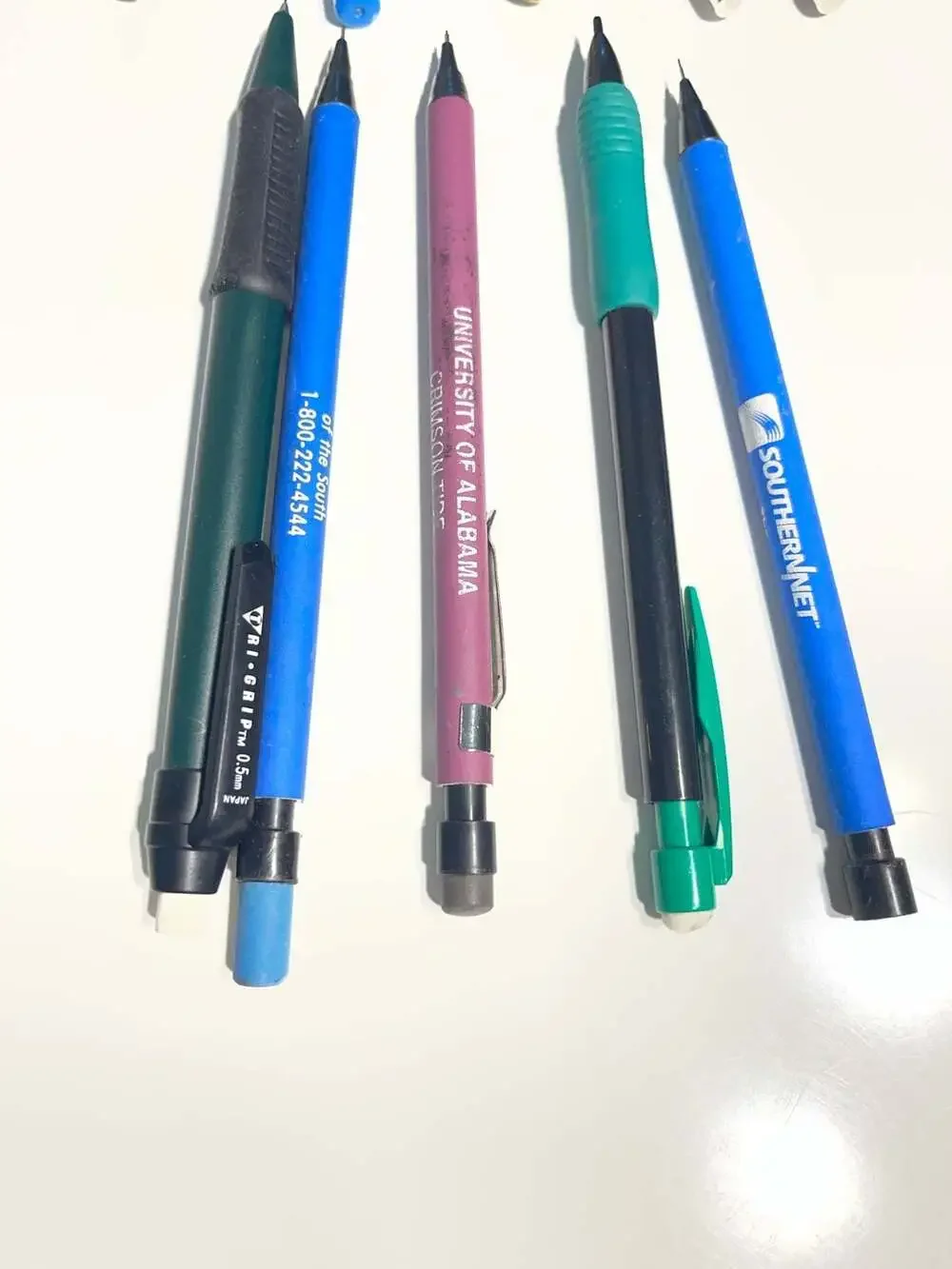 Vintage Pentel Japan Mechanical Pencil Lot P205 P207 Sharplet, Sanford LOGO, 0.5